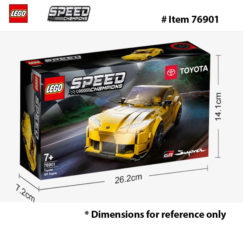 LEGO 76901Speed Champions Toyota GR Supra  Collectible Sports Car Toy Building Set with Racing Driver Minifigure