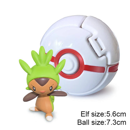 Pokemon Pokeball Anime Figure Pikachu Charizard Psyduck Pocket Monster Elf Ball Kids Toys Action Model Children's Birthday Gifts