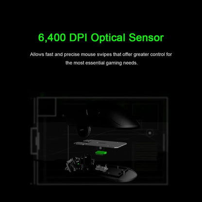 Original razer deathadder essencial wired gaming mouse ratos 6400dpi sensor óptico 5 botões independentes para computador portátil gamer