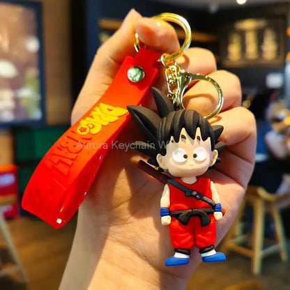 Anime Dragon Ball Keychain Z Super Saiyan Son Goku Bulma Broly Piccolo Majin Buu Series Car Pendant Keyring Kids Toys Gifts