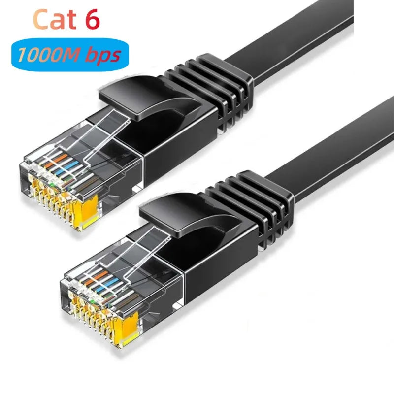 MIZIQIER long CAT 8 Flat Network Internet Cable 40Gbps SFTP RJ45 LAN Cable Patch Cord for Modem Router Gaming PC PS4/5/6 Xbox