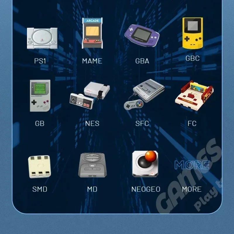 Project X Portable Pocket Video Game Console 4.3” IPS Screen Support PS1 Retro Gaming Dual Speaker Stereo