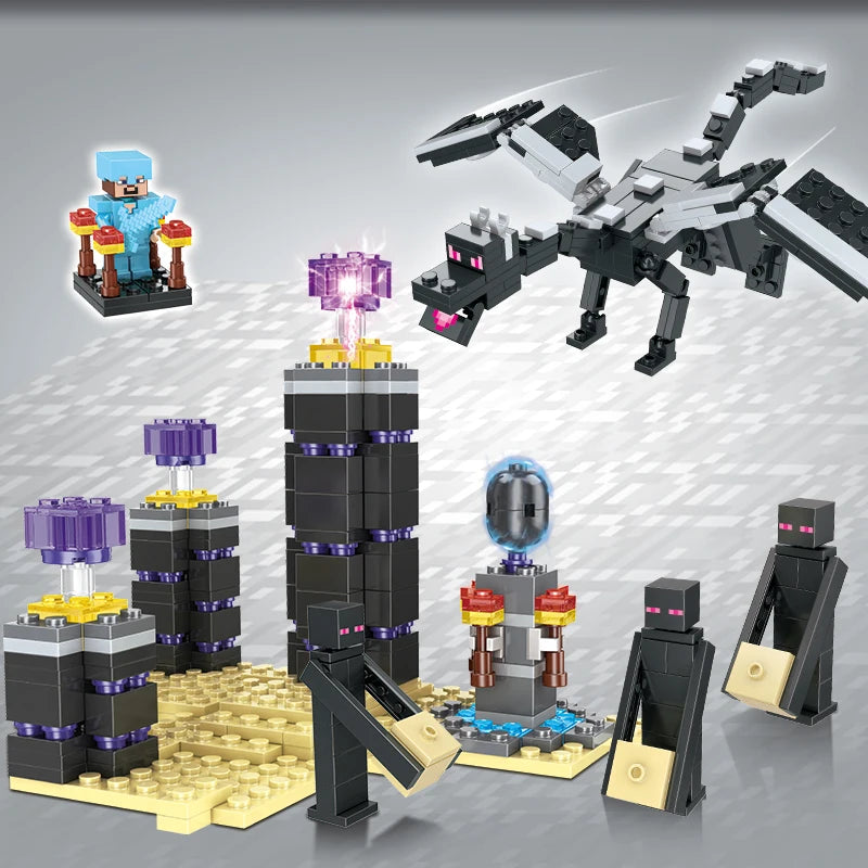 1089pcs My World Building Blocks Set Mechanism Mountain Cave Kids Interactive STEM Educational Toy Creative Gifts for Boys Girls