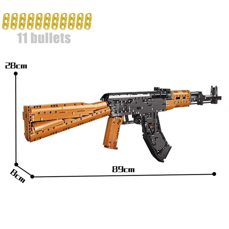 MOC Military AK47 Assault Rifle Gun Model Building Blocks Creative Ideas M24 Sniper Rifle Bricks Toys For Kids Christmas Gifts