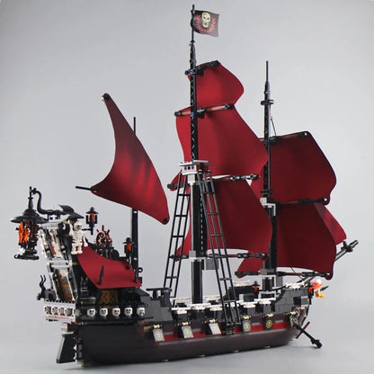 LOTR Ambush Ship Pirates Of Caribbean Reveng Warship Black Pearl Sailboat Building Block Bricks  Assembly Toy Kid Gift