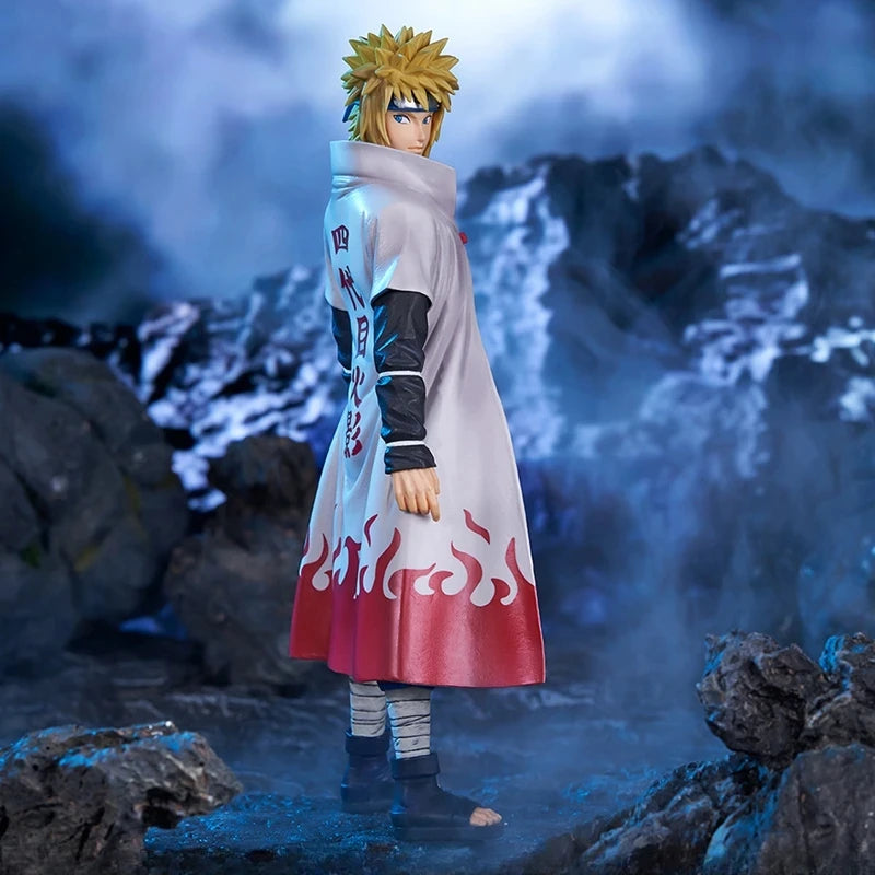 20cm Bandai Naruto Anime Figure Shippuden Uchiha Sasuke Hatake Kakashi Namikaze Minato Action Figure Collection Model Toys Gifts