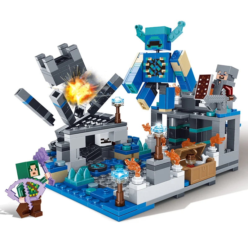 1089pcs My World Building Blocks Set Mechanism Mountain Cave Kids Interactive STEM Educational Toy Creative Gifts for Boys Girls