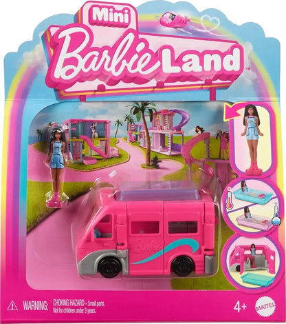 Original Barbie Traffic Vehicle Mini Barbieland Color Change Dream Camper Car Boat Plane Doll House Accessories Toys for Girls