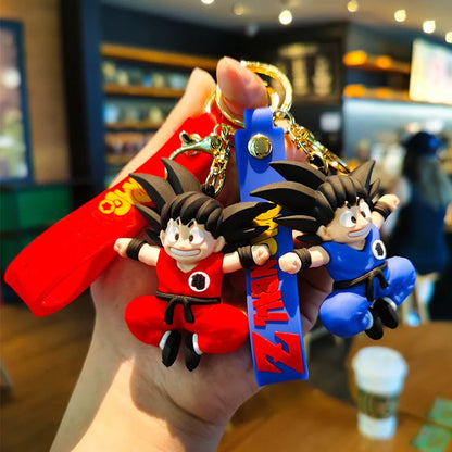 Anime Dragon Ball Keychain Z Super Saiyan Son Goku Bulma Broly Piccolo Majin Buu Series Car Pendant Keyring Kids Toys Gifts