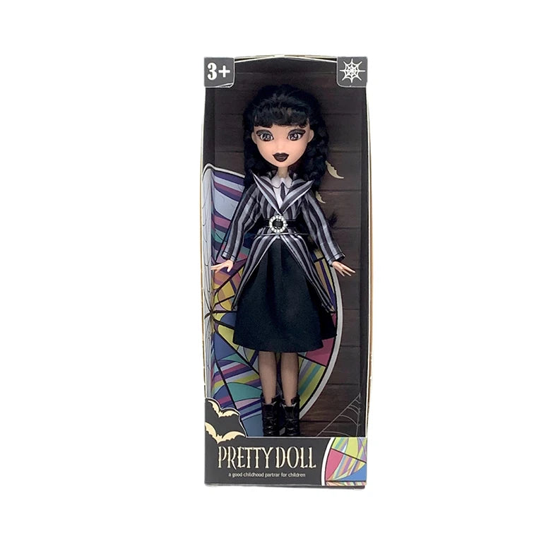 Wednesday Addams Doll Cute Action Figure Children Toys Addams Family 1/6 30cm Anime BJD Doll Room Decor DIY Model Birthday Gift