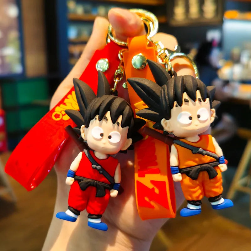 Anime Dragon Ball Keychain Z Super Saiyan Son Goku Bulma Broly Piccolo Majin Buu Series Car Pendant Keyring Kids Toys Gifts