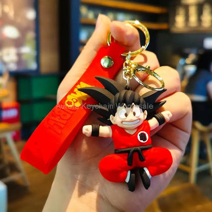 Anime Dragon Ball Keychain Z Super Saiyan Son Goku Bulma Broly Piccolo Majin Buu Series Car Pendant Keyring Kids Toys Gifts