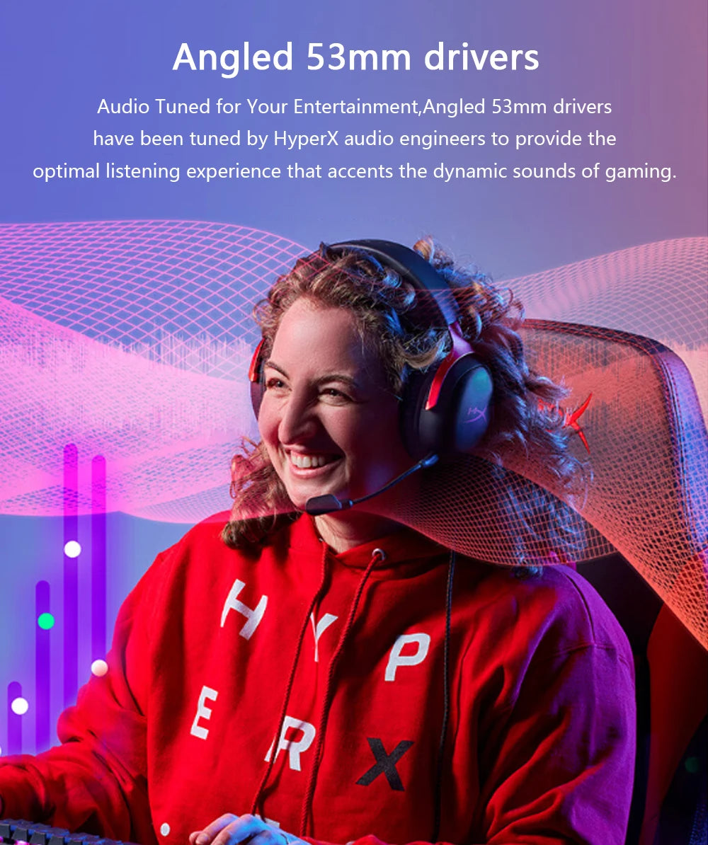 HyperX Cloud 3 III Wired Gaming Headset With DTS Sound Mic/Support HyperX Software USB Gaming Headphone For PC PS Xbox Switch