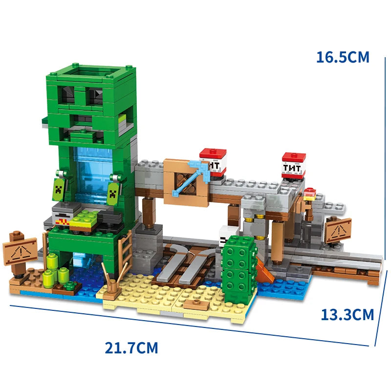 1089pcs My World Building Blocks Set Mechanism Mountain Cave Kids Interactive STEM Educational Toy Creative Gifts for Boys Girls