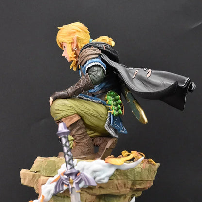 38cm The Legend of Zelda Figure Dolls Link Action Figures Sky Sword Breath of The Anime PVC Collection Model Ornament Toys