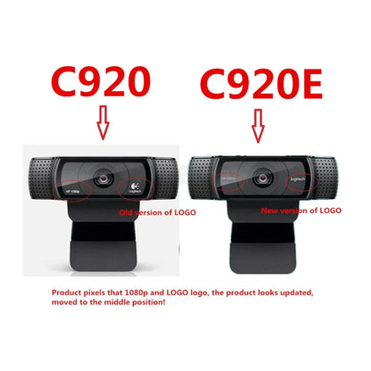 Logitech c920e hd pro webcam widescreen vídeo chat gravação usb inteligente 1080p câmera web para computador c920 atualização versão cmos