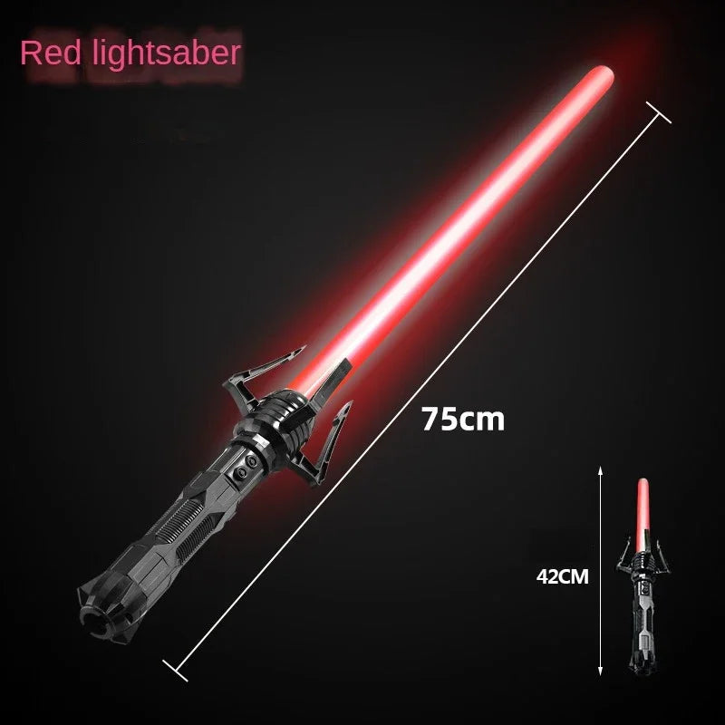 Telescopic Sword 75cm RGB Light Saber 2 In 1 7-Color/1 Color Lightsaber for 3+ Kids Laser Sword Toy Party Glow Swords Coser Toy
