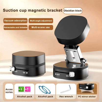 Suction Cup Magnetic Phone Holder Lazy Multi-functional Foldable Storage Holder Vacuum Suction Phone Holder