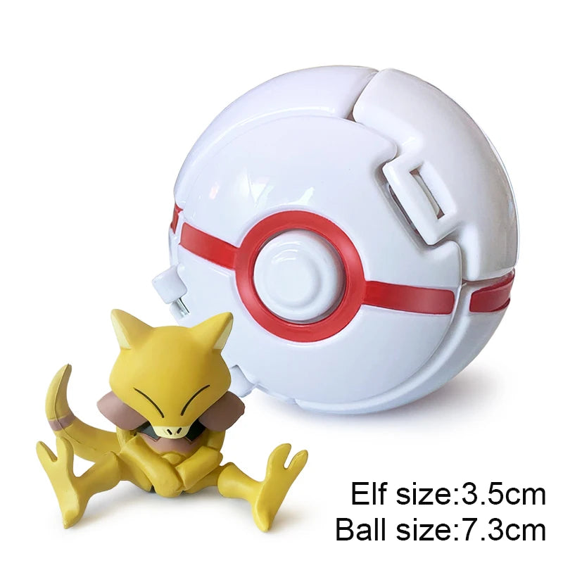 Pokemon Pokeball Anime Figure Pikachu Charizard Psyduck Pocket Monster Elf Ball Kids Toys Action Model Children's Birthday Gifts