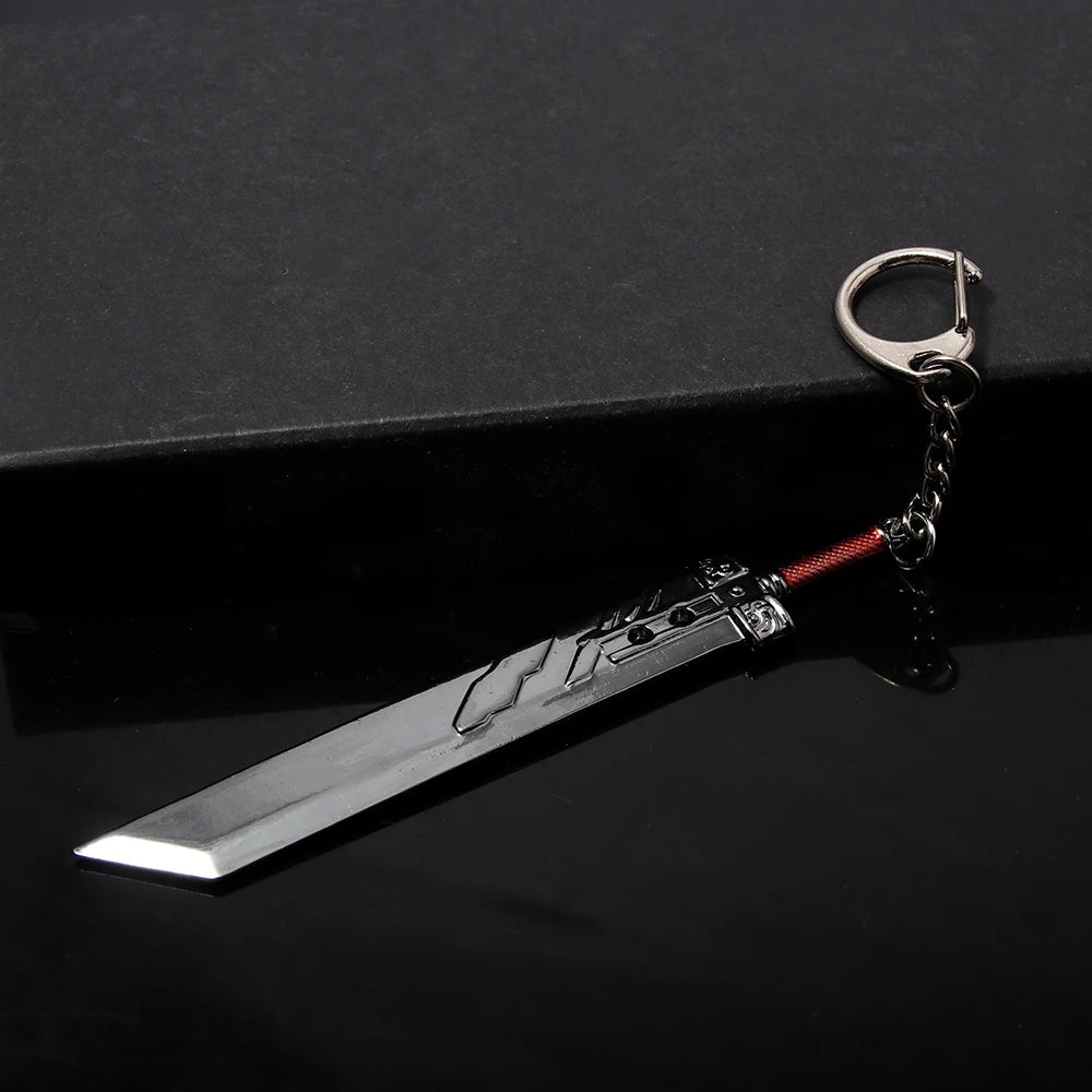 Game Final Fantasy 7 Keychain Cloud Strife Buster Metal Weapon Pendant Key Chain For Cosplay Props Unisex Pendant Jewelry Gift