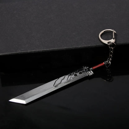 Game Final Fantasy 7 Keychain Cloud Strife Buster Metal Weapon Pendant Key Chain For Cosplay Props Unisex Pendant Jewelry Gift
