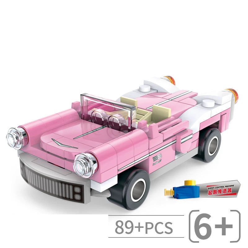 NEW DIY MOC City SWAT Super Police Sports Car Truck Dual-Rotor Helicopter Famous Building Blocks Bricks Kits Classic Model