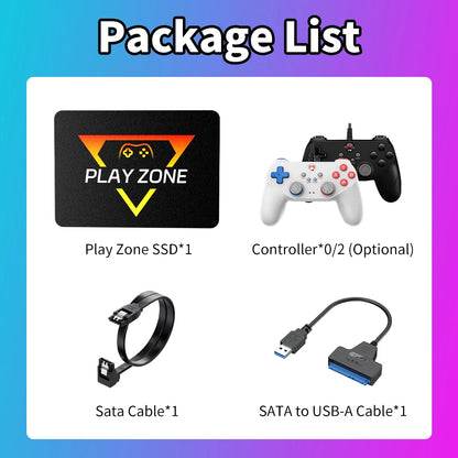 Playzone 1T Gaming SSD With 16191 Retro/AAA Games Game Console For PS5/PS4/PS1/Switch/XBOX/WII/SNES/N64 Game SSD For Windows PC
