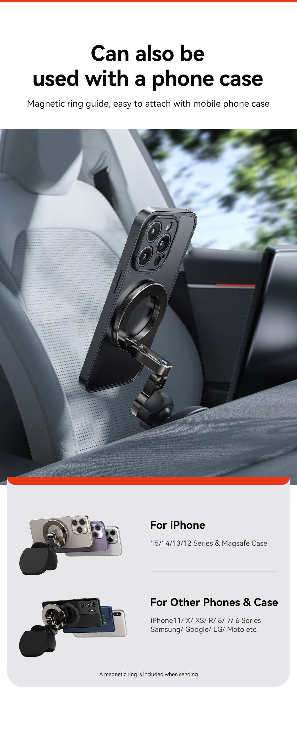 YZ Tesla Model 3 Y Highland Juniper 2025 Stronger Magnetic adjustable Metal Car Phone support silicone base holder