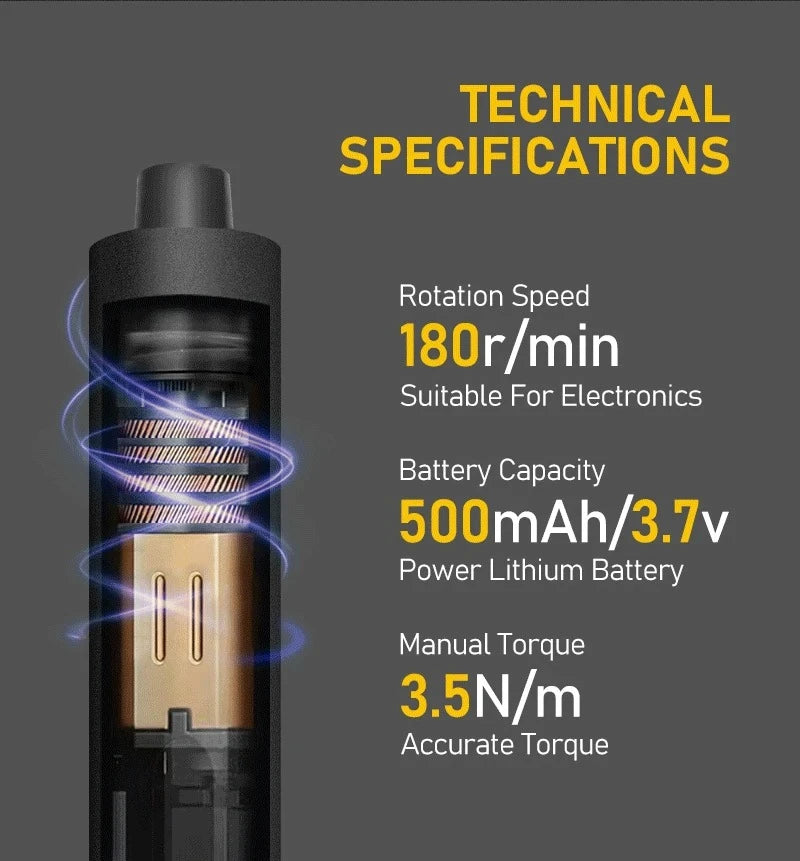 49 in 1 Electric Screwdriver Set Precision Cordless Magnetic Screw Driver with 42 Bits And Display 5 Torque Repair Hand Tool