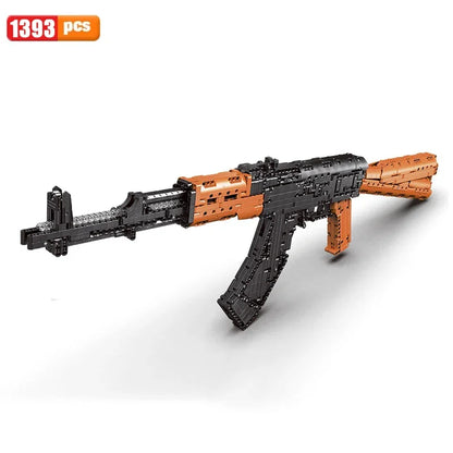 MOC Military AK47 Assault Rifle Gun Model Building Blocks Creative Ideas M24 Sniper Rifle Bricks Toys For Kids Christmas Gifts