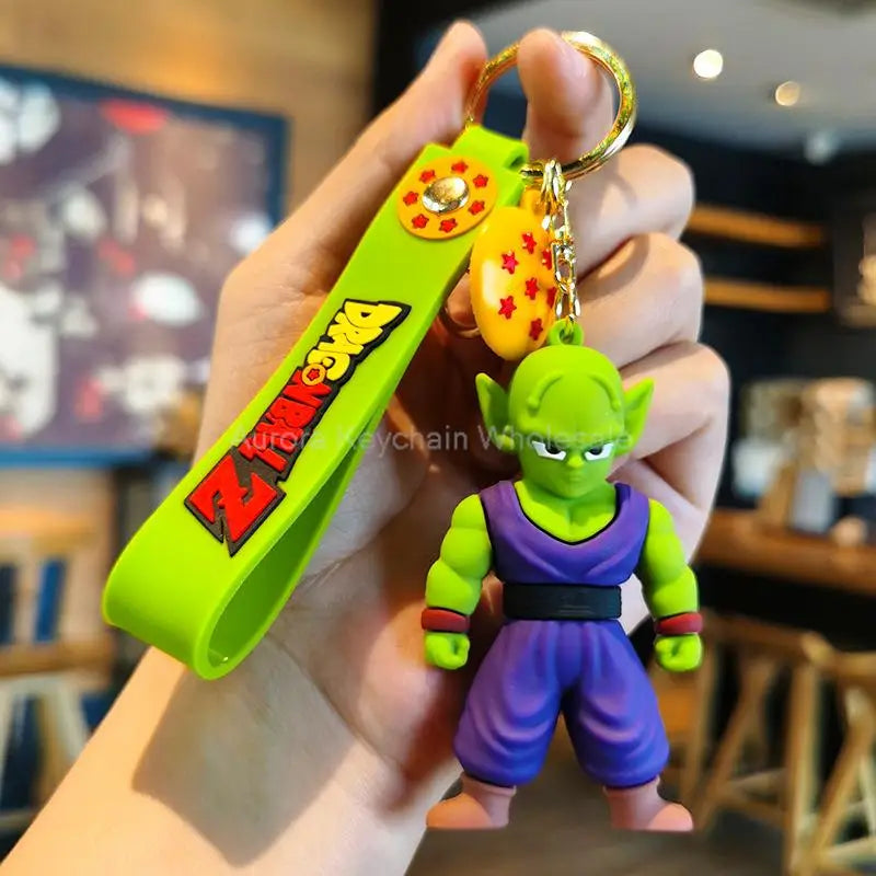Anime Dragon Ball Keychain Z Super Saiyan Son Goku Bulma Broly Piccolo Majin Buu Series Car Pendant Keyring Kids Toys Gifts