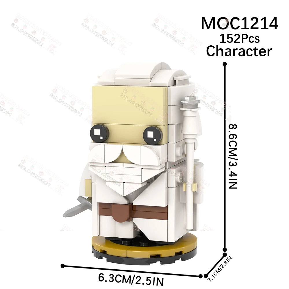 Movie Series Characters MOC Building Blocks DIY Horror Monster Demogorgon Dark Lord Wednesday Addams Models Bricks Assembly Toys