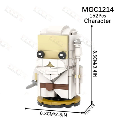 Movie Series Characters MOC Building Blocks DIY Horror Monster Demogorgon Dark Lord Wednesday Addams Models Bricks Assembly Toys