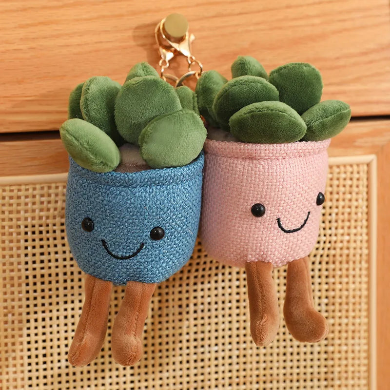 Cartoon Cute Hot Sale Cake Plush Doll Pendant Succulent Flower Tulip Plant Potted Plush Toy Home Decoration Gift For Children