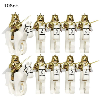 new 10sets Knights Dark Sauron Battle Five Armies with Sword Rohan with horse blocks kids toy