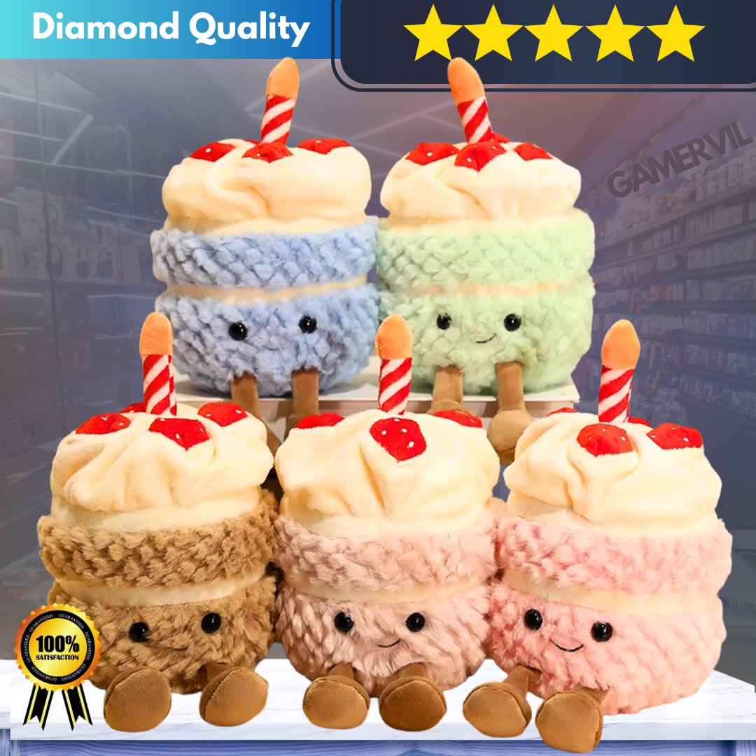 Buy 1 and Get another Random One Free- Kawaii Strawberry Cake Plush Toy - Soft & Adorable Decor
