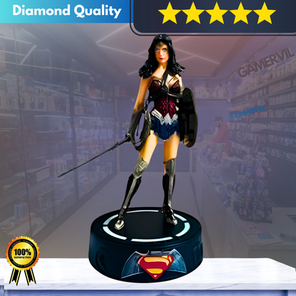 LED Justice League Batman Wonder Women Superman Figure Model Toy Superheroes Figure Action Figure Model Toy Bookshelf Decoration