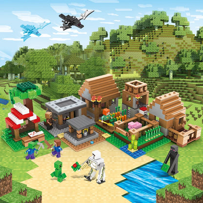 1089pcs My World Building Blocks Set Mechanism Mountain Cave Kids Interactive STEM Educational Toy Creative Gifts for Boys Girls