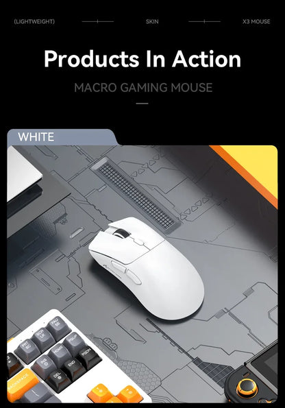Attack Shark R1 2.4G USB Tri-modeWireless Gaming Mouse Bluetooth Connection 18000DPI 1000Hz Macro Mice For PC
