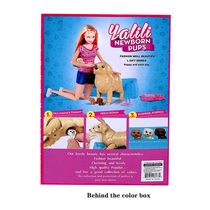 New DIY 30cm Princess Doll and Will Give Birth to Small Dogs Big Dog Toy for Children Playing Games Girl's Birthday Gift