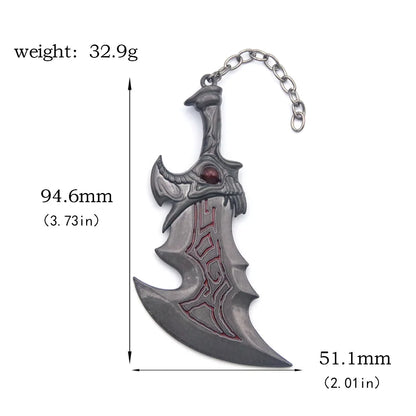 New God of War Ragnarok Keychain Kratos Ares Thor's Hammer Mjolnir Blades of Exile Leviathan Axe Weapon Penant Key Chain Jewelry