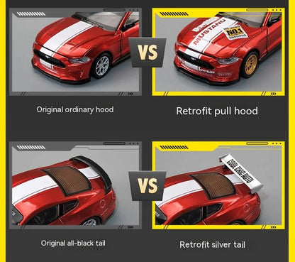 CCA DIY Customizable 1:43 Scale Ford Mustang Alloy Car Model Kit - Unique Racing Car Collectible for Hobbyists & Enthusiasts