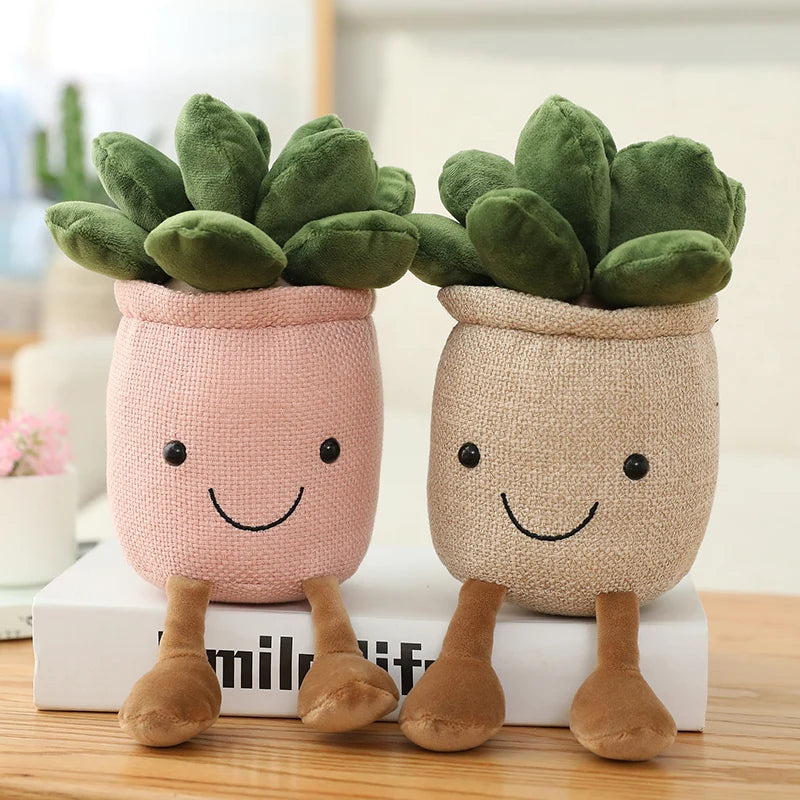 Cartoon Cute Hot Sale Cake Plush Doll Pendant Succulent Flower Tulip Plant Potted Plush Toy Home Decoration Gift For Children