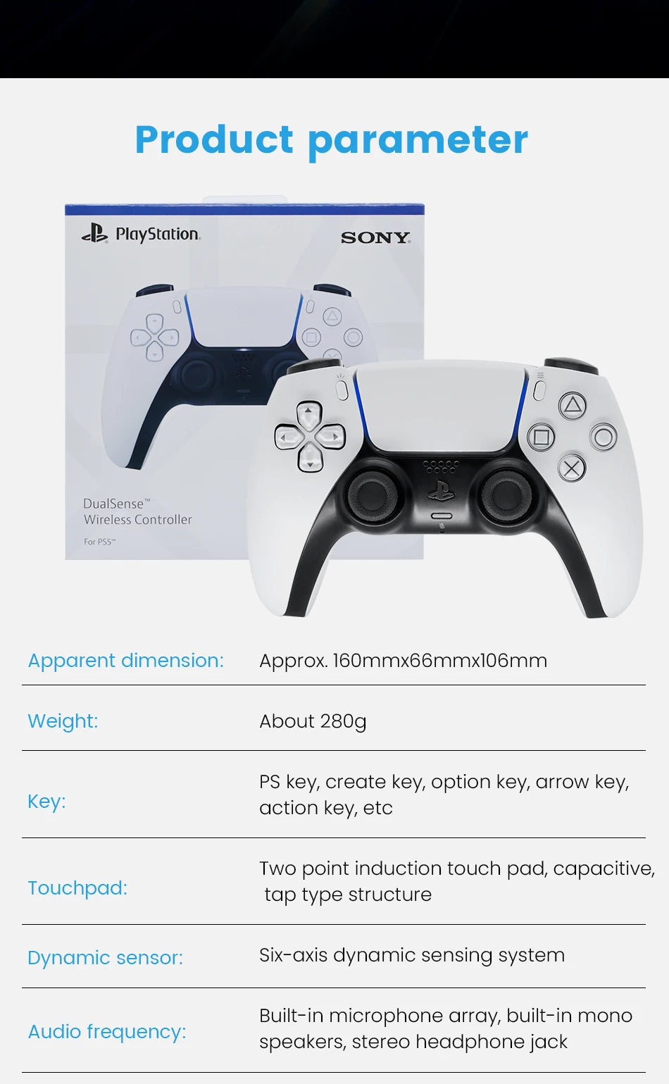 Sony ps5 controlador sem fio original playstation 5 acessórios de console de jogo controle remoto dualsense controlador sem fio