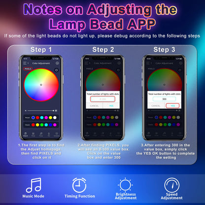 USB RGB Neon LED Strip Lights with Bluetooth Control