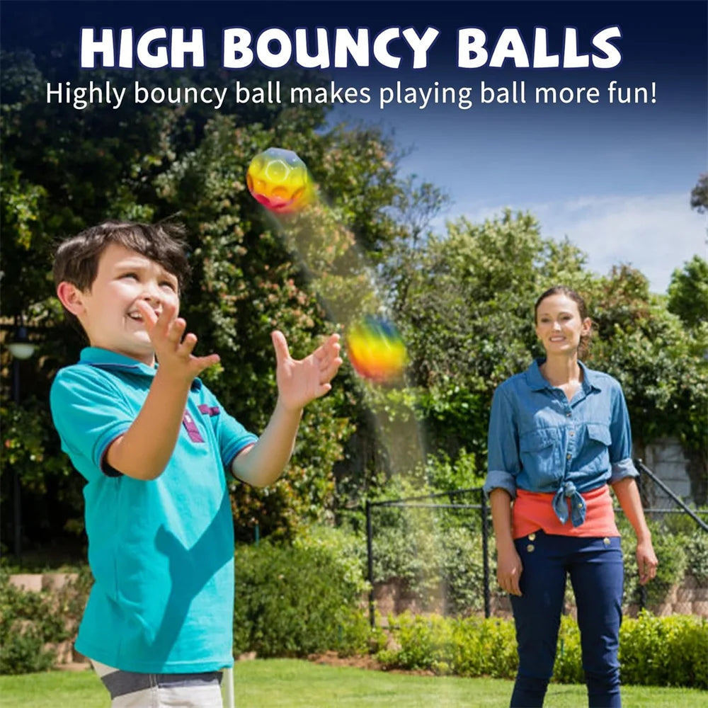 Space Moon Bouncy Balls for Kids Multicolor Spaceballs Super High Bouncing Easy to Grip and Catch Jumping Toy for Stress Relief