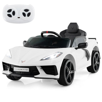 DORTALA 12V Electric Kids Ride On Car Licensed Chevrolet Corvette C8 Toy Car