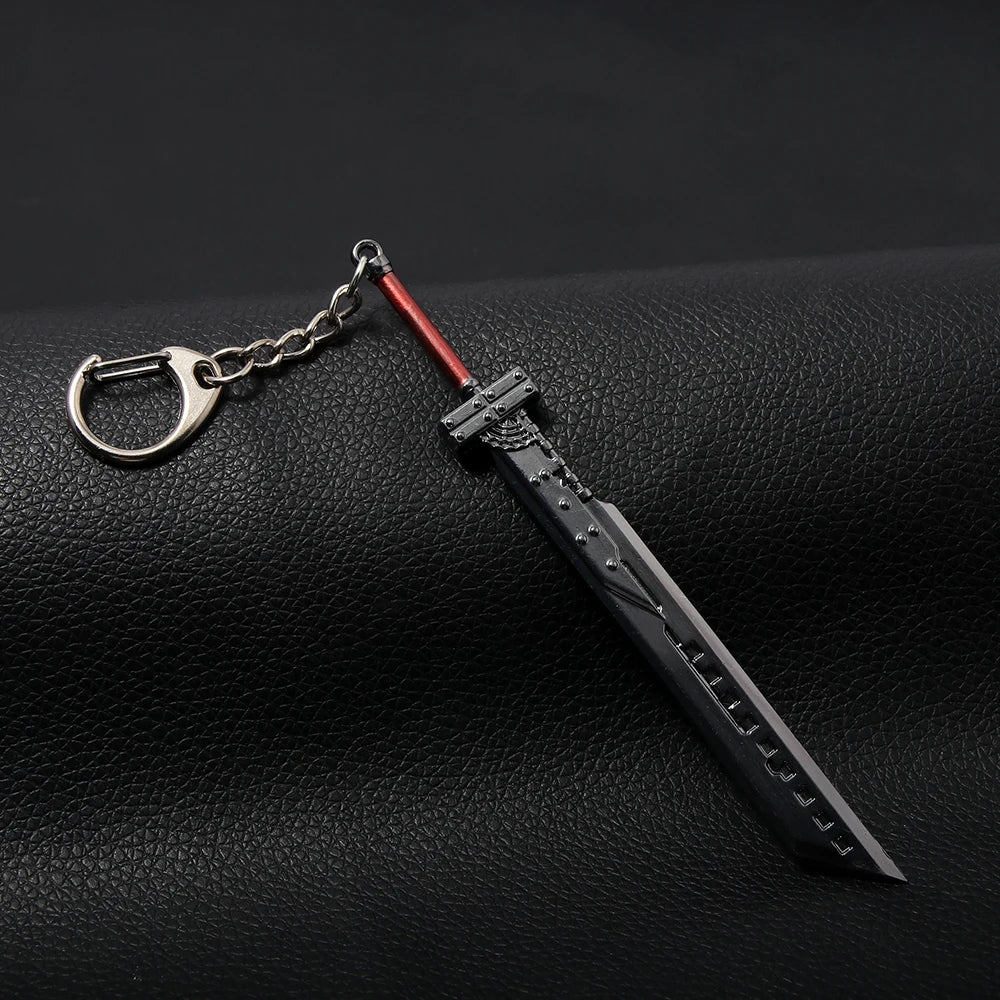 Game Final Fantasy 7 Keychain Cloud Strife Buster Metal Weapon Pendant Key Chain For Cosplay Props Unisex Pendant Jewelry Gift