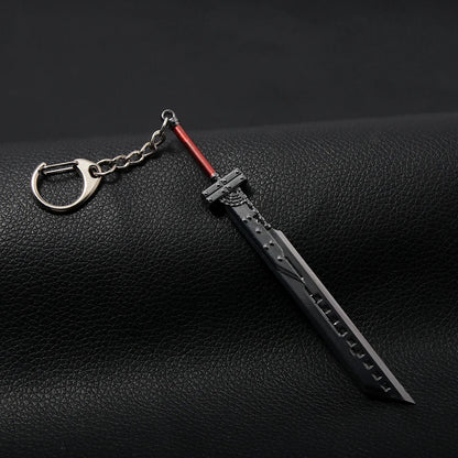 Game Final Fantasy 7 Keychain Cloud Strife Buster Metal Weapon Pendant Key Chain For Cosplay Props Unisex Pendant Jewelry Gift