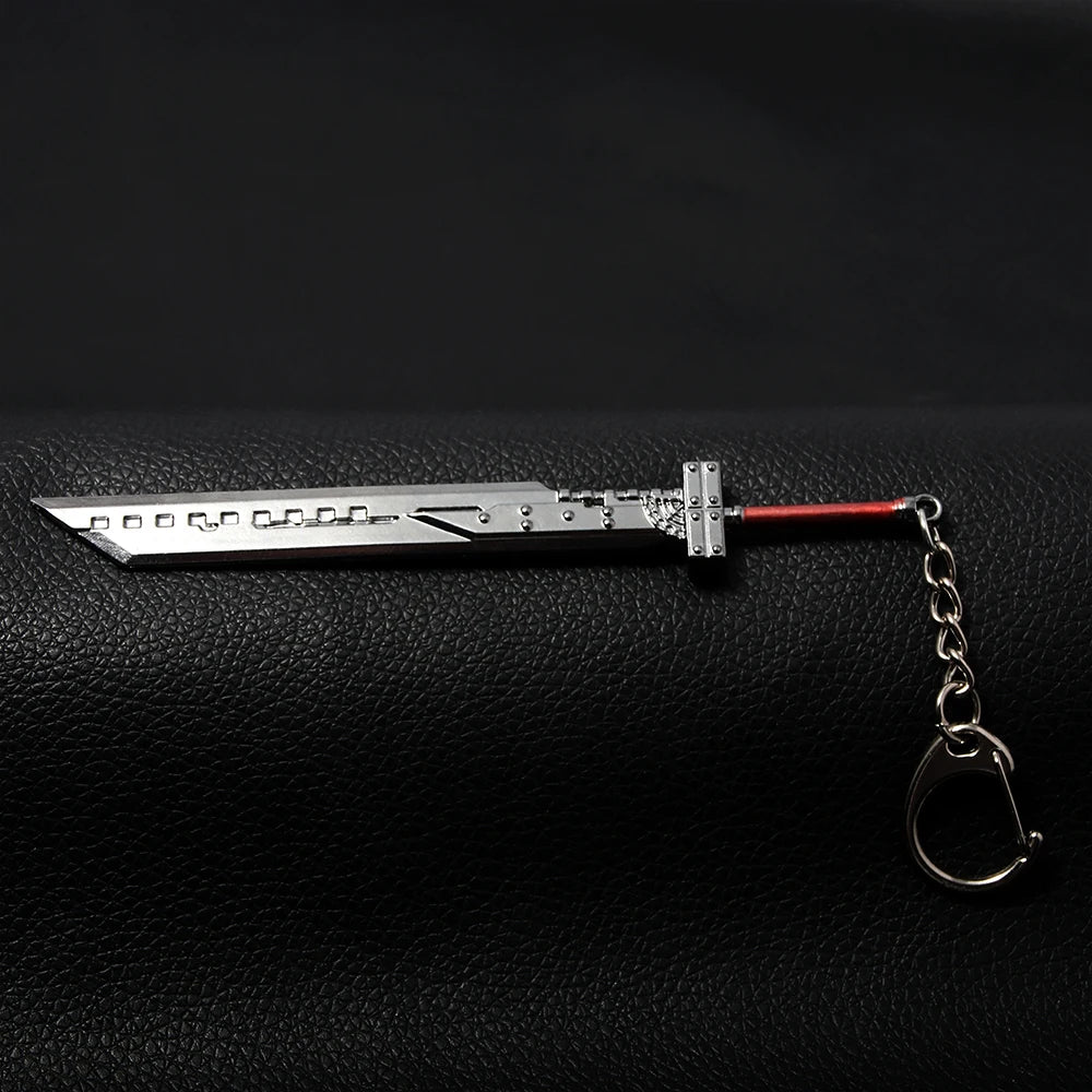 Game Final Fantasy 7 Keychain Cloud Strife Buster Metal Weapon Pendant Key Chain For Cosplay Props Unisex Pendant Jewelry Gift